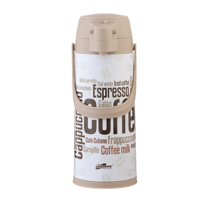 Термос 19 л со стеклянной колбой сохраняет тепло 12 ч серый 1255₽