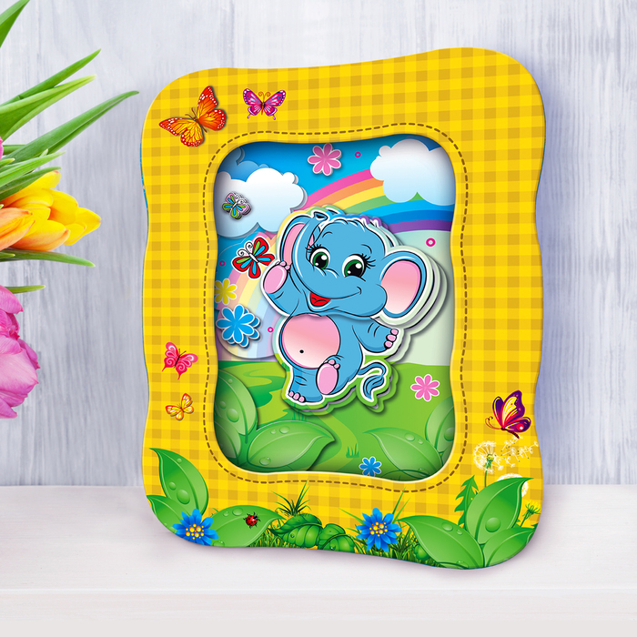 3D картина - объемная аппликация "Радостный слоник"