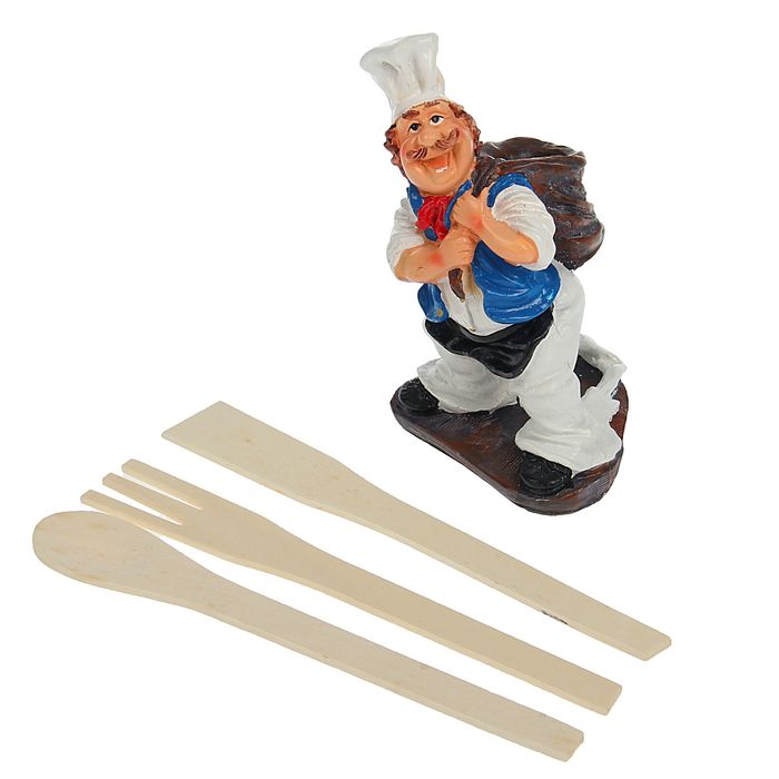 Подстака для кухонных принадлежностей "Работящий повар", цвет МИКС