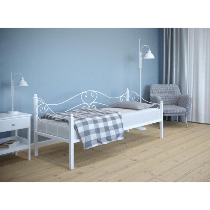 Кровать Венеция металл, белый 900х1900