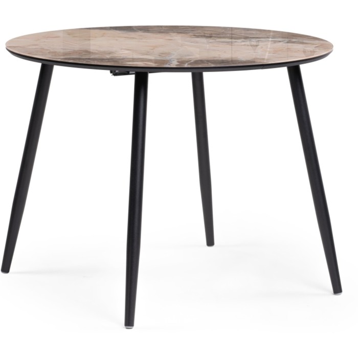 

Стол стеклянный Кловис каталония, металл, черный 100x100x76 см