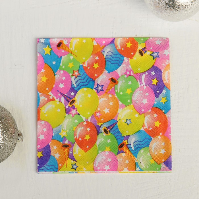 Салфетка 25*25 &quot;Шары&quot; (набор 20 штук)