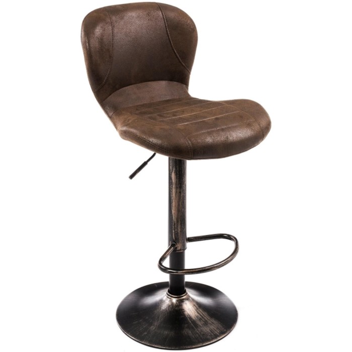 

Стул барный Hold vintage металл/ткань, черный/коричневый 45x49x97 см