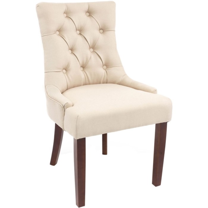 

Стул деревянный Derby walnut массив гевеи/ткань, бежевый/орех 55x65x92 см