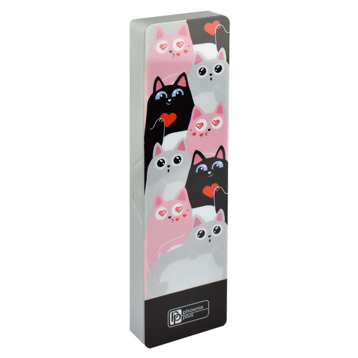 Пенал-футляр пластиковый 55 х 200 х 25 мм Феникс Котики 159₽