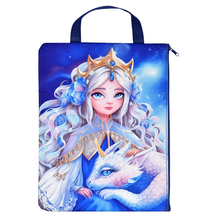 Папка с ручками текстиль А4 330250 Феникс Принцесса с драконом вертикальная 66220 374₽