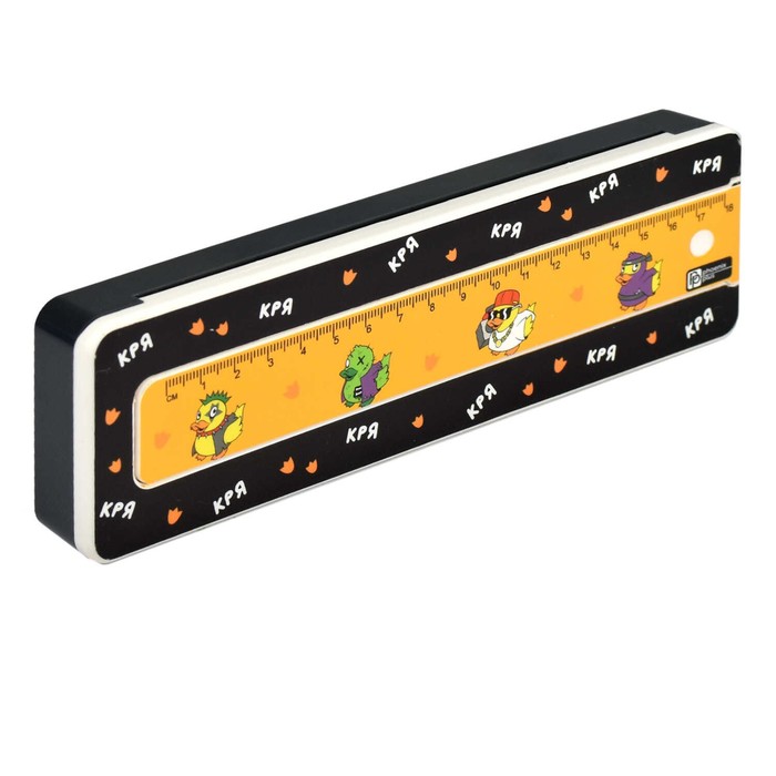 Пенал пластиковый футляр с линейкой 6421025 Феникс Кря унив чержел 65332 205₽