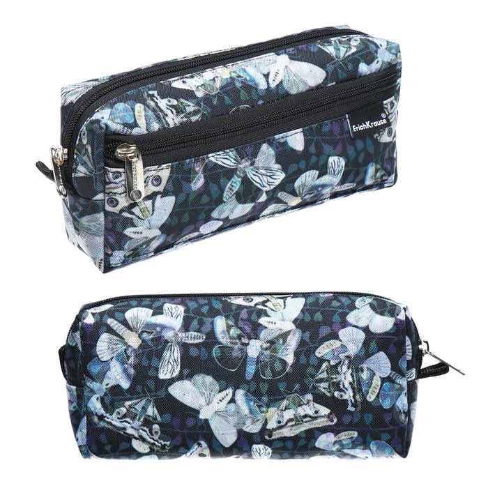 Пенал мягкий 2 отделения объёмный 100 х 210 х 50 мм ErichKrause Butterfly Garden 57194 593₽