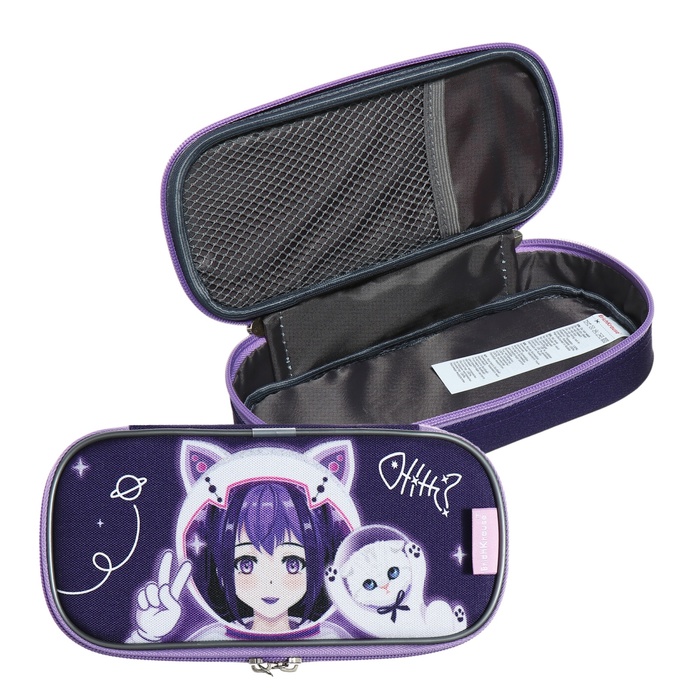 Пенал-футляр 100 х 50 х 210 мм мягкий текстильный ErichKrause Space Anime 59900 860₽