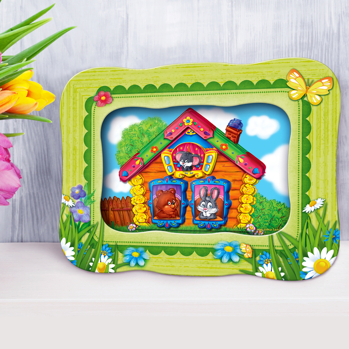 3D картина - объемная аппликация "Терем-Теремок"