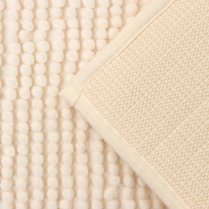 Коврик для ванной "Букли", цвет бежевый