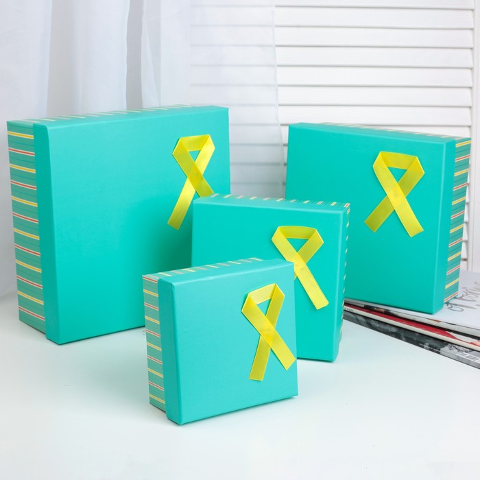 Набор коробок 4в1 "Лучший день", 26,5 х 26,5 х 12 - 15 х 15 х 7,5 см