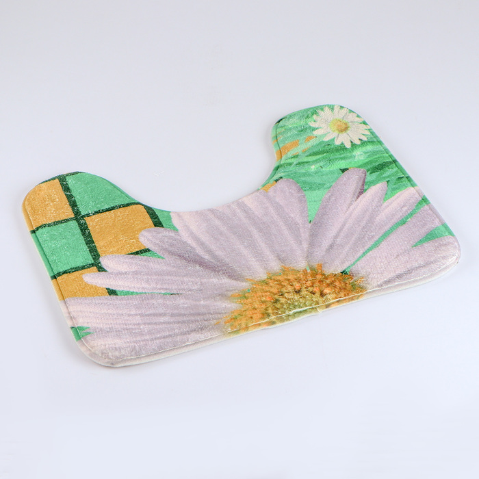 Набор ковриков для ванной и туалета "Ромашки" 2 шт