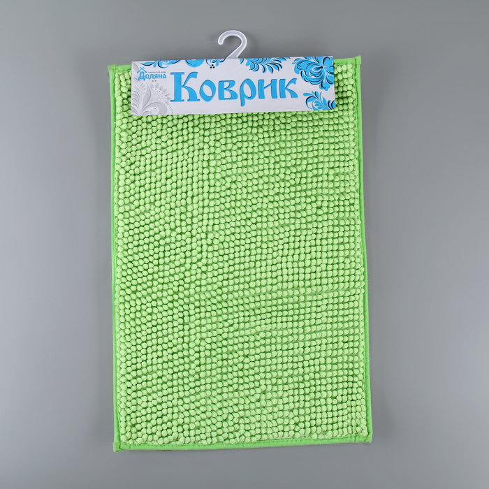 Коврик для ванной "Букли", цвет зеленый