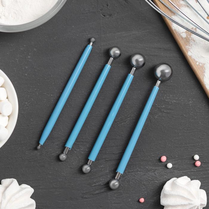 Набор для моделирования кондитерских украшений, 4 шт.