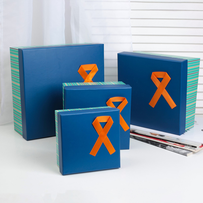 Набор коробок 4в1 "Лучший день", 26,5 х 26,5 х 12 - 15 х 15 х 7,5 см