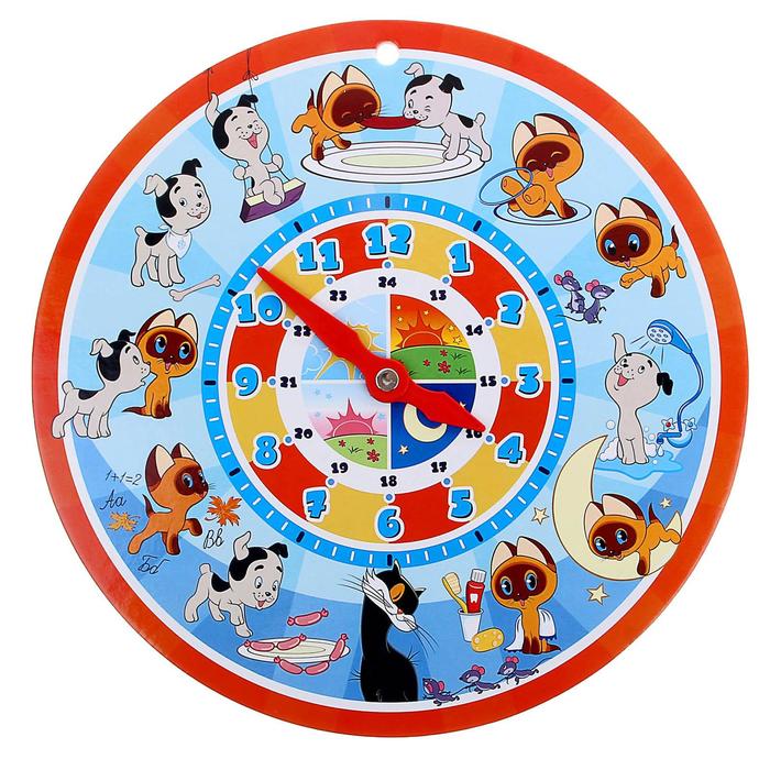 Обучающая игра "Часы" Котенок Гав