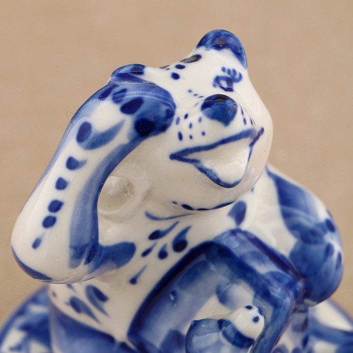 Бочонок для мёда «Весёлый мишка», гжель, кобальт