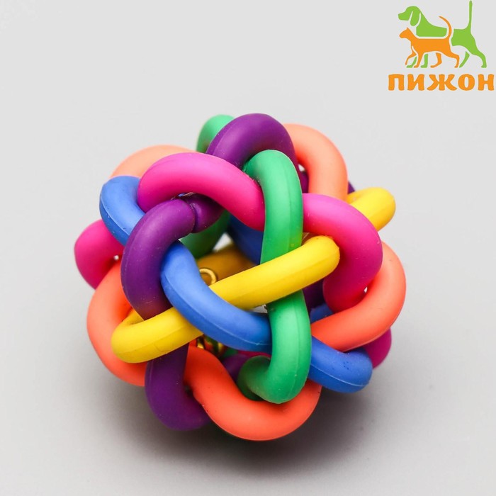 

Игрушка резиновая "Молекула" с бубенчиком, 4 см, микс цветов