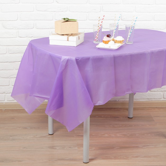 фото Скатерть «праздничный стол», 137х183 см, цвет фиолетовый страна карнавалия