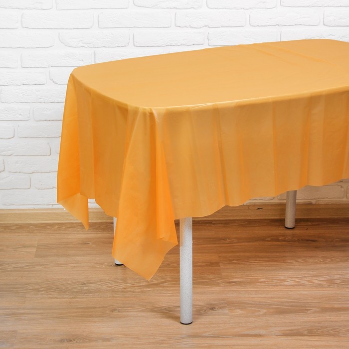 Скатерть «Праздничный стол», 137х183 см, цвет оранжевый