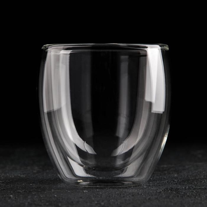 Стакан стеклянный с двойными стенками «Олд фэшн», 200 мл, стеклянный стакан стеклянный амор 200 мл