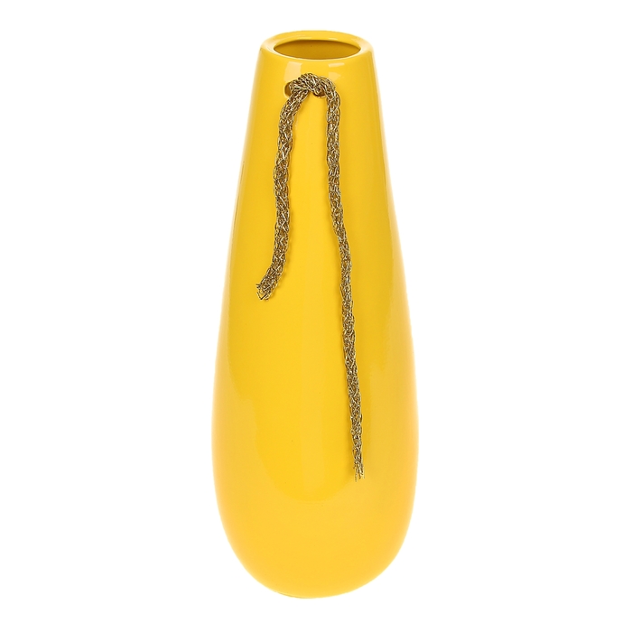 Ваза "Версаль" средняя, жёлтая, глянец