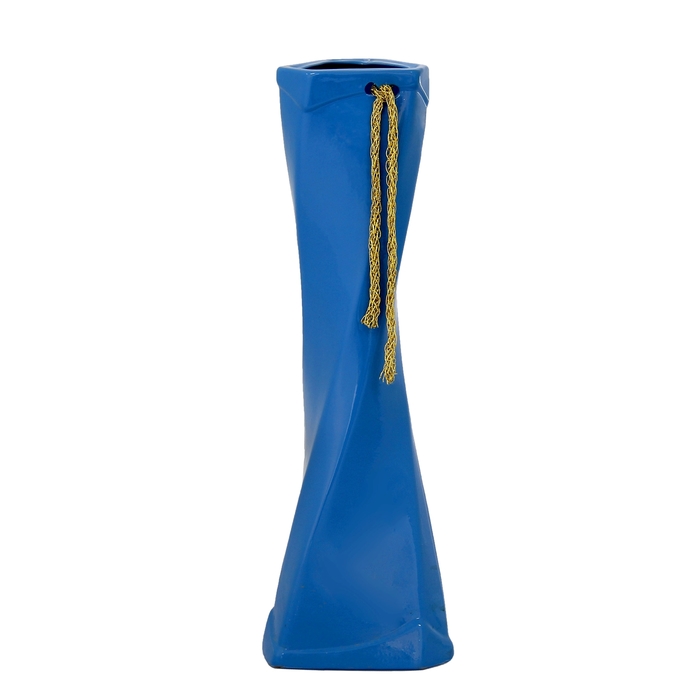 Ваза "Кетана" большая, голубая, глянец