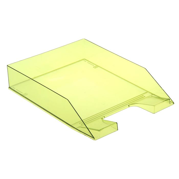 Лоток для бумаг горизонтальный "Каскад", зелёный лайм