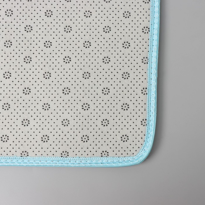 Коврик для ванной «Пушистик», 40 × 60 см, прямоугольный, цвет лазурный