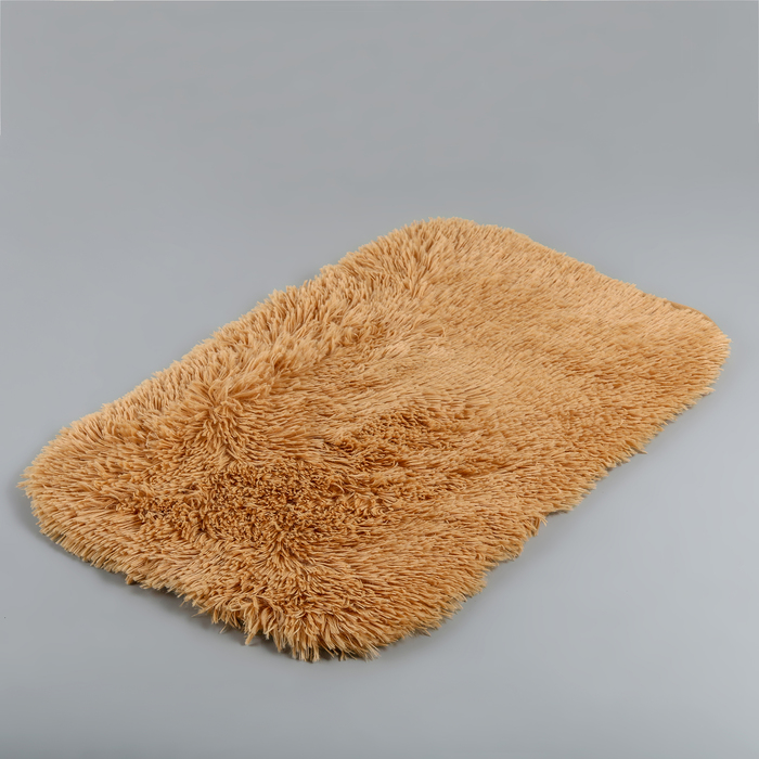 Коврик для ванной "Пушистик", цвет светло-коричневый