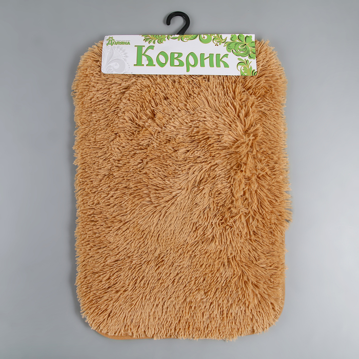 Коврик для ванной "Пушистик", цвет светло-коричневый