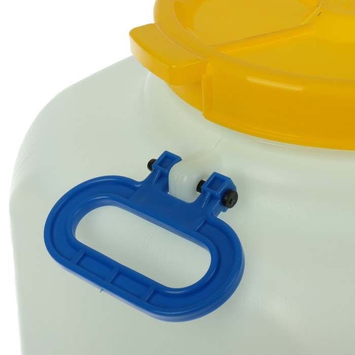 Фляга пищевая, 50 л, горловина 19 см, квадратная, белая