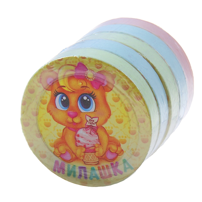 Полотенце прессованное Collorista "Милашка", размер 28х28 см, цвет микс