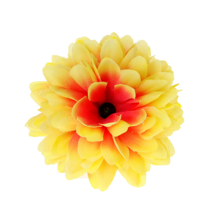 Зажим "Георгин", цвет кислотно-желтый