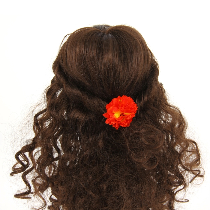 Зажим "Георгин", цвет оранжевый