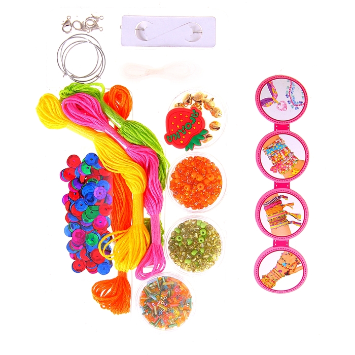 Набор для плетения "Гламурные завязочки", БОНУС - уникальная подвеска