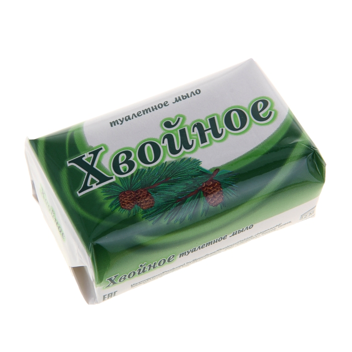 Мыло туалетное Ординарное твердое Хвойное 175 г. в обертке