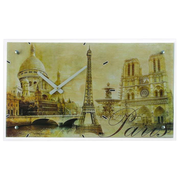 Часы настенные прямоугольные "Paris", 35х60 см