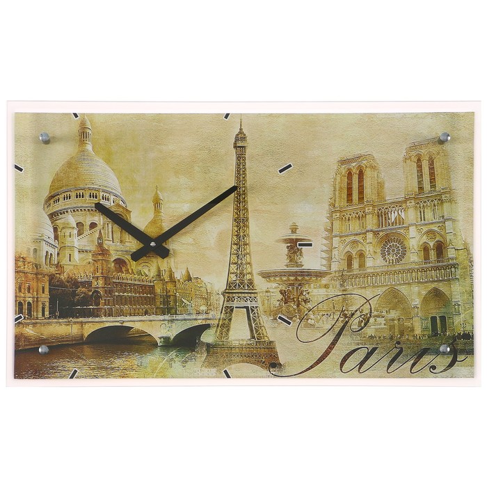 Часы настенные прямоугольные "Paris", 35х60 см