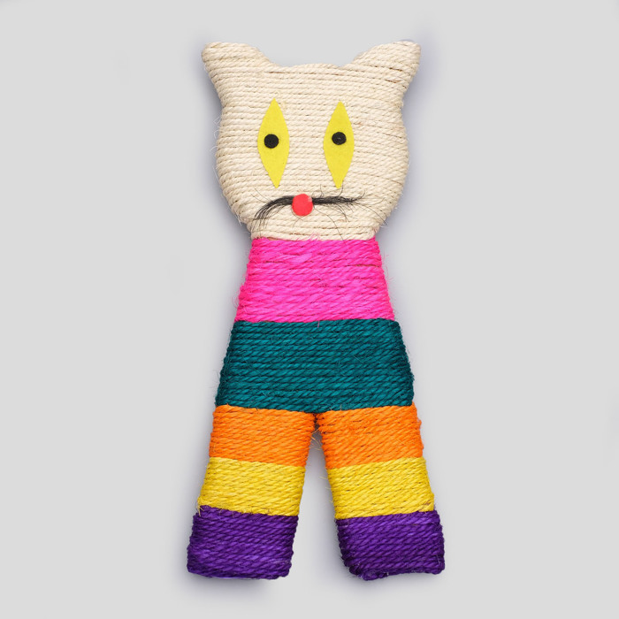 Кот-когтеточка сизаль, 40 см, микс цветов