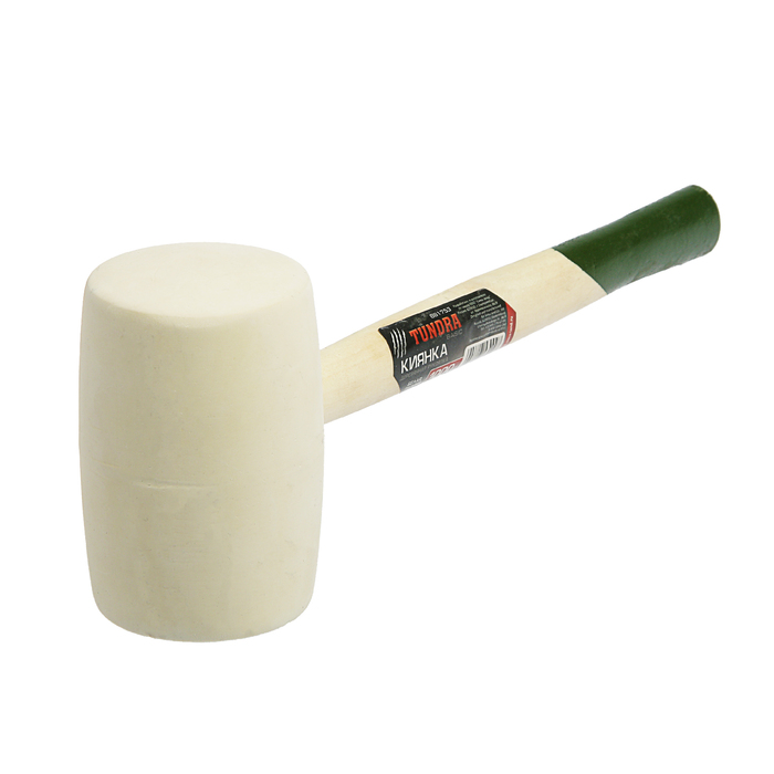 Киянка "TUNDRA basic" деревянная рукоятка, белая резина 1000г