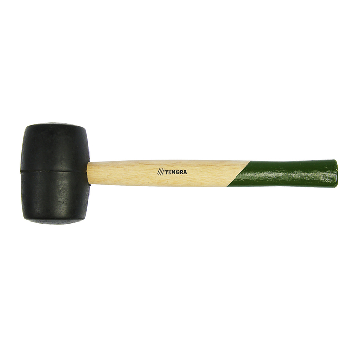 Киянка "TUNDRA basic" деревянная рукоятка, черная резина 750г