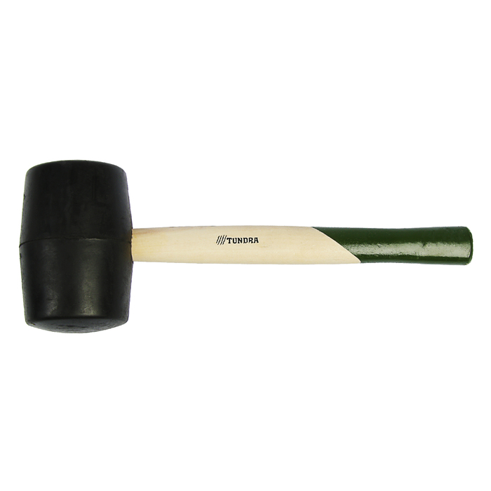 Киянка "TUNDRA basic" деревянная рукоятка, черная резина 1000г