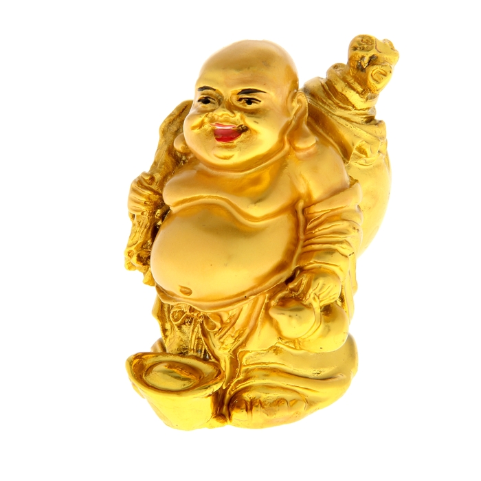 Нэцкэ под золото "Хотей со слитком"