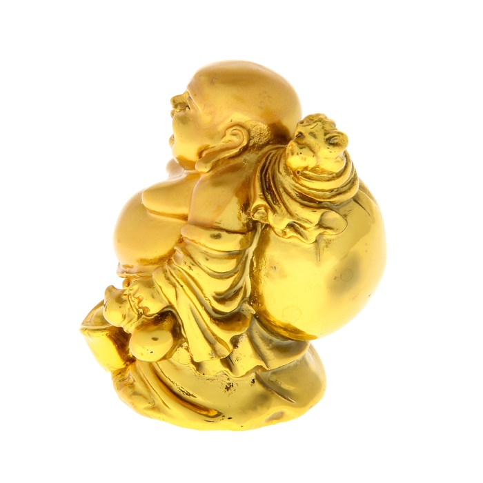 Нэцкэ под золото "Хотей со слитком"