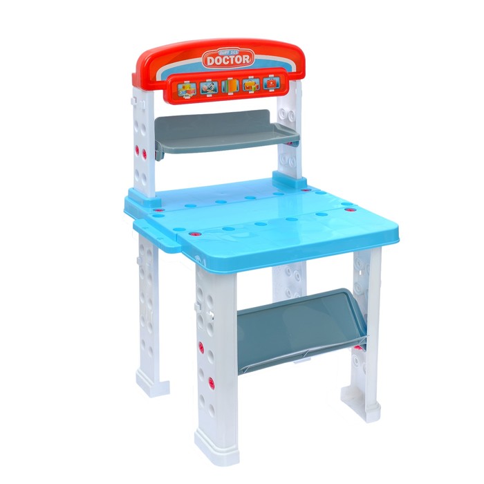 Игровой набор "Столик доктора", 2 варианта сборки, 16 предметов, высота 70 см