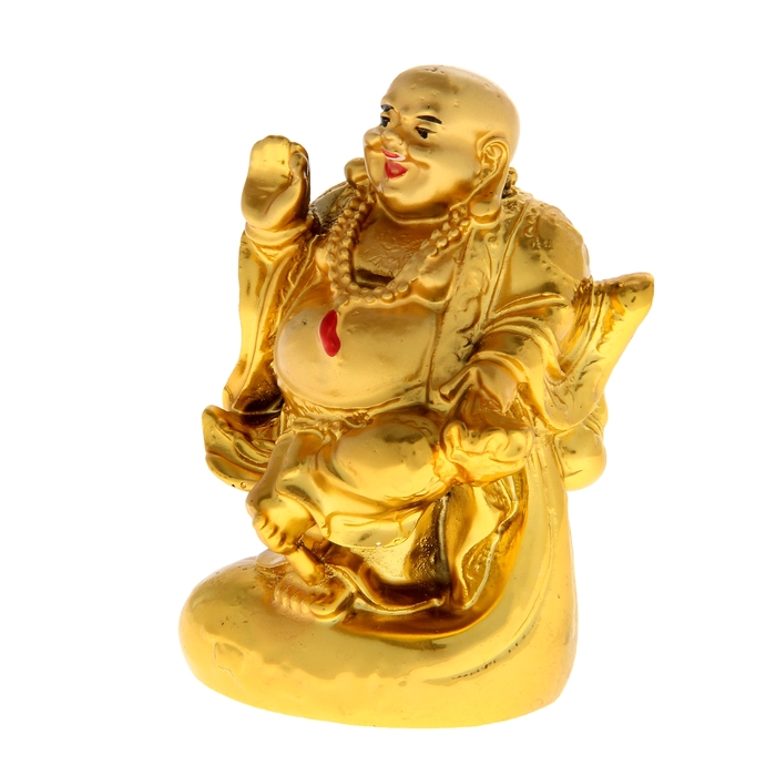 Нэцкэ под золото "Хотей на мешке"