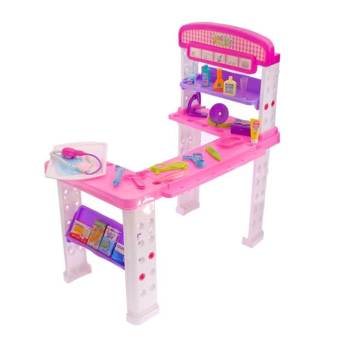 Игровой набор "Столик медсестры", 2 варианта сборки, 23 предмета, высота 70 см