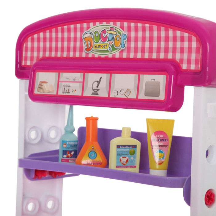 Игровой набор "Столик медсестры", 2 варианта сборки, 23 предмета, высота 70 см